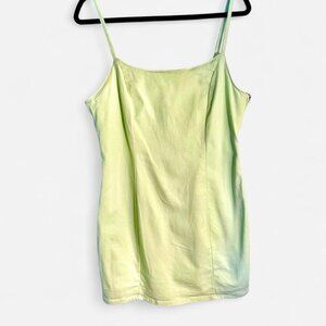 (Large) New H&M Green Denim Mini Dress